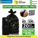KANTONG PLASTIK SAMPAH 60x100cm JUMBO HITAM TEBAL TERMURAH SATUAN