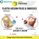 Plastik Vacuum Bag Makanan 23x30cm POLOS EMBOSS Vakum DELKOCHOICE