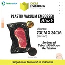 Vacuum Bag Makanan HITAM BLACK EMBOSS Plastik Vakum BINTIK PREMIUM