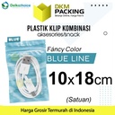 ZIPLOCK BAG BIRU 10x18cm PLASTIK KLIP KEMASAN AKSESORIS DELKOCHOICE