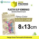 ZIPLOCK BAG GOLD 8x13cm PLASTIK KLIP KEMASAN AKSESORIS DELKOCHOICE