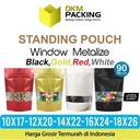 Standing Pouch WINDOW ZIPLOCK DELKOCHOICE ALUMUNIUM FOIL
