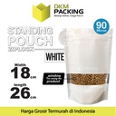 Standing Pouch PUTIH 18x26cm WINDOW ZIPLOCK DELKOCHOICE ALU FOIL