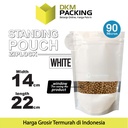 Standing Pouch PUTIH 14x22cm WINDOW ZIPLOCK DELKOCHOICE ALU FOIL