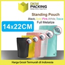 Standing Pouch 14x22cm NON WINDOW ZIPLOCK Plastik Klip ALU FOIL
