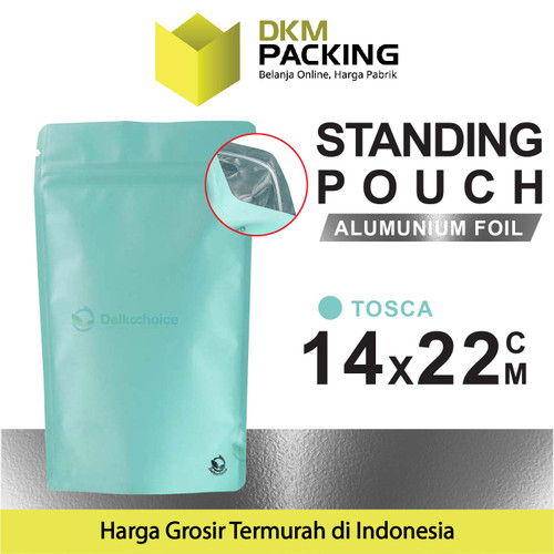 Standing Pouch TOSCA 14x22cm NON WINDOW ZIPLOCK Plastik Klip ALU FOIL