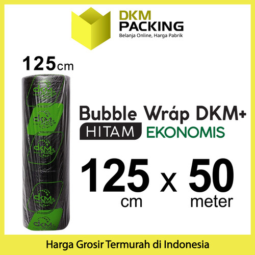 Plastik Bubble Wrap Hitam 50Meter Bubblewrap DKM PLUS EKONOMIS / ROLL