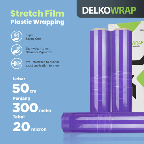 Plastik Wraping Stretch Film 50cm x 300m DELKOWRAP TERMURAH / SATUAN