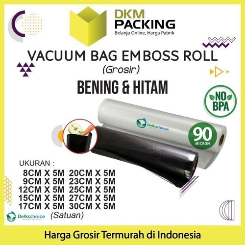 Vacuum Makanan EMBOSS ROLL 27x500cm Plastik Vakum BINTIK BENING