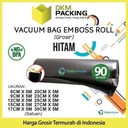 Vacuum Makanan EMBOSS ROLL 30x500cm BLACK Plastik Vakum BINTIK BENING