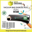 Vacuum Makanan EMBOSS ROLL 23x500cm BLACK Plastik Vakum BINTIK BENING