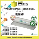 Vacuum Makanan EMBOSS ROLL 32x500cm CLEAR Plastik Vakum BINTIK BENING