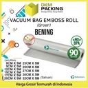 Vacuum Makanan EMBOSS ROLL 27x500cm CLEAR Plastik Vakum BINTIK BENING