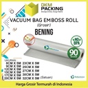 Vacuum Makanan EMBOSS ROLL 23x500cm CLEAR Plastik Vakum BINTIK BENING