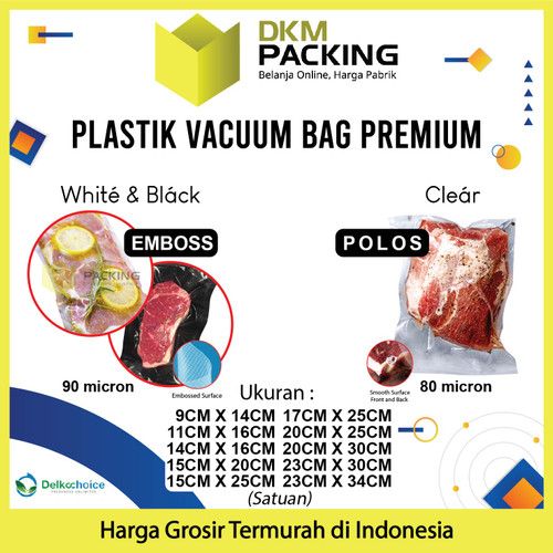 Vacuum Bag Makanan 9x14cm Plastik Vacuum bag PREMIUM TERMURAH