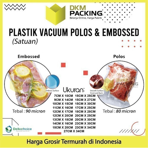 Vacuum Bag Makanan 17x25cm Plastik Vakum DELKOCHOICE PREMIUM TERMURAH