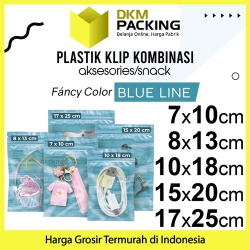 ZIPLOCK BAG BIRU 8x13cm PLASTIK KLIP KEMASAN AKSESORIS DELKOCHOICE