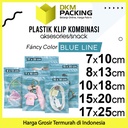 ZIPLOCK BAG BIRU 8x13cm PLASTIK KLIP KEMASAN AKSESORIS DELKOCHOICE