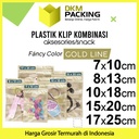 ZIPLOCK BAG GOLD 8x13cm PLASTIK KLIP KEMASAN AKSESORIS DELKOCHOICE