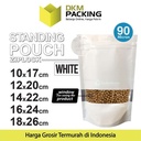 Standing Pouch PUTIH 14x22cm WINDOW ZIPLOCK DELKOCHOICE ALU FOIL