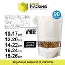 Standing Pouch PUTIH 12x20cm WINDOW ZIPLOCK DELKOCHOICE ALU FOIL
