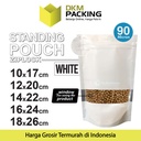 Standing Pouch PUTIH 10x17cm WINDOW ZIPLOCK DELKOCHOICE ALU FOIL
