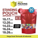Standing Pouch MERAH 14x22cm WINDOW ZIPLOCK DELKOCHOICE ALU FOIL