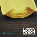 Standing Pouch GOLD WINDOW ZIPLOCK DELKOCHOICE ALU FOIL
