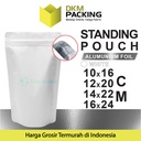 Standing Pouch PUTIH 10x16cm NON WINDOW ZIPLOCK Plastik Klip ALU FOIL