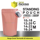 Standing Pouch PINK 10x16cm NON WINDOW ZIPLOCK Plastik Klip ALU FOIL