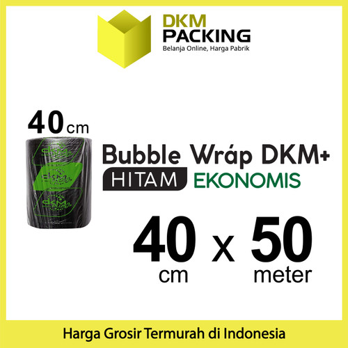 Plastik Bubble Wrap Hitam 50Meter Bubblewrap DKM PLUS EKONOMIS / ROLL