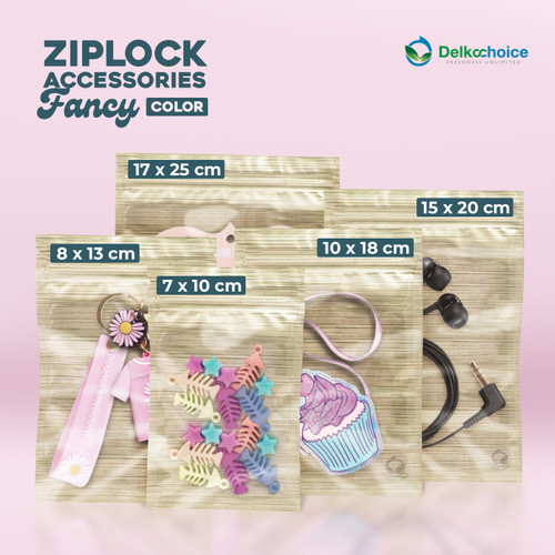 ZIPLOCK BAG GOLD 10x18cm PLASTIK KLIP KEMASAN AKSESORIS DELKOCHOICE