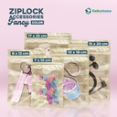 ZIPLOCK BAG GOLD 10x18cm PLASTIK KLIP KEMASAN AKSESORIS DELKOCHOICE