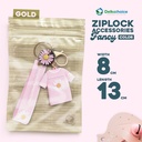 ZIPLOCK BAG GOLD 8x13cm PLASTIK KLIP KEMASAN AKSESORIS DELKOCHOICE