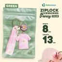 ZIPLOCK BAG HIJAU 8 x 13cm PLASTIK KLIP KEMASAN AKSESORIS DELKOCHOICE