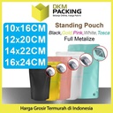 Standing Pouch 14x22cm NON WINDOW ZIPLOCK Plastik Klip ALU FOIL
