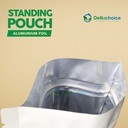 Standing Pouch PUTIH 12x20cm NON WINDOW ZIPLOCK Plastik Klip ALU FOIL