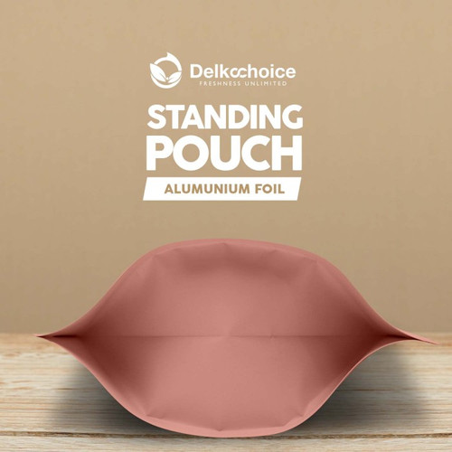Standing Pouch PINK 12x20cm NON WINDOW ZIPLOCK Plastik Klip ALU FOIL