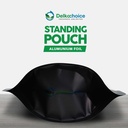 Standing Pouch HITAM 16x24cm NON WINDOW ZIPLOCK Plastik Klip ALU FOIL