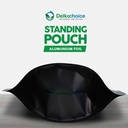 Standing Pouch HITAM 14x22cm NON WINDOW ZIPLOCK Plastik Klip ALU FOIL