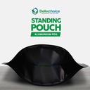 Standing Pouch HITAM 12x20cm NON WINDOW ZIPLOCK Plastik Klip ALU FOIL