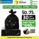 KANTONG PLASTIK SAMPAH 50x75cm HITAM TEBAL JUMBO TERMURAH SATUAN