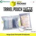 Plastik Traveling Pouch Matte POLOS Zipper Storage Organizer Bag