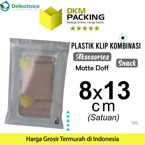 PLASTIK KLIP MATTE 8x13cm ZIPLOCK BAG KEMASAN AKSESORIS DELKOCHOICE