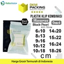 PLASTIK KLIP BLACK ZIPLOCK BAG KEMASAN AKSESORIS DELKOCHOICE TERMURAH