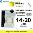 PLASTIK KLIP BLACK 14x20cm ZIPLOCK BAG KEMASAN AKSESORIS DELKOCHOICE