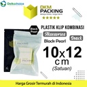 PLASTIK KLIP BLACK 10x12cm ZIPLOCK BAG KEMASAN AKSESORIS DELKOCHOICE