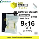 PLASTIK KLIP BLACK 9x16cm ZIPLOCK BAG KEMASAN AKSESORIS DELKOCHOICE