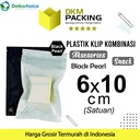 PLASTIK KLIP BLACK 6x10cm ZIPLOCK BAG KEMASAN AKSESORIS DELKOCHOICE