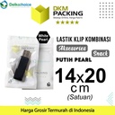 PLASTIK KLIP PUTIH 14x20cm ZIPLOCK BAG KEMASAN AKSESORIS DELKOCHOICE